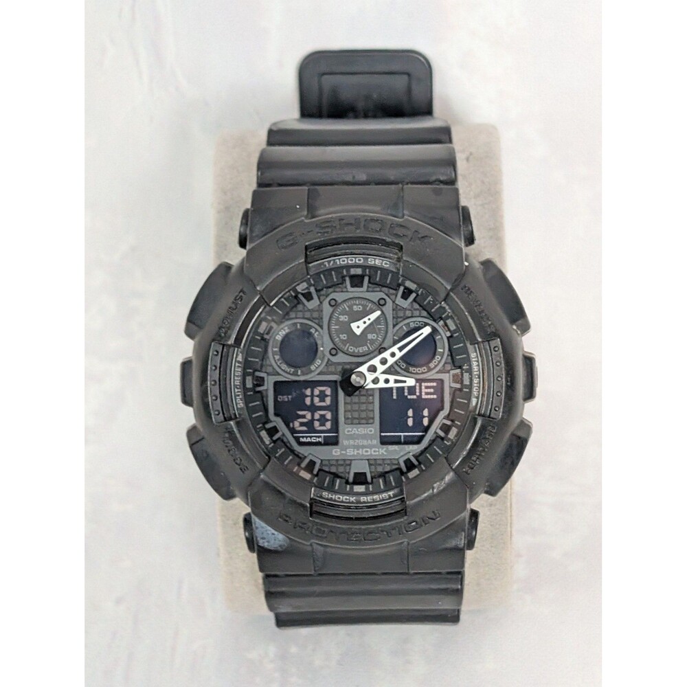 Casio G-Shock GA-100 Black Ana-Digi Men's Watch Module 5081 Shock Resist